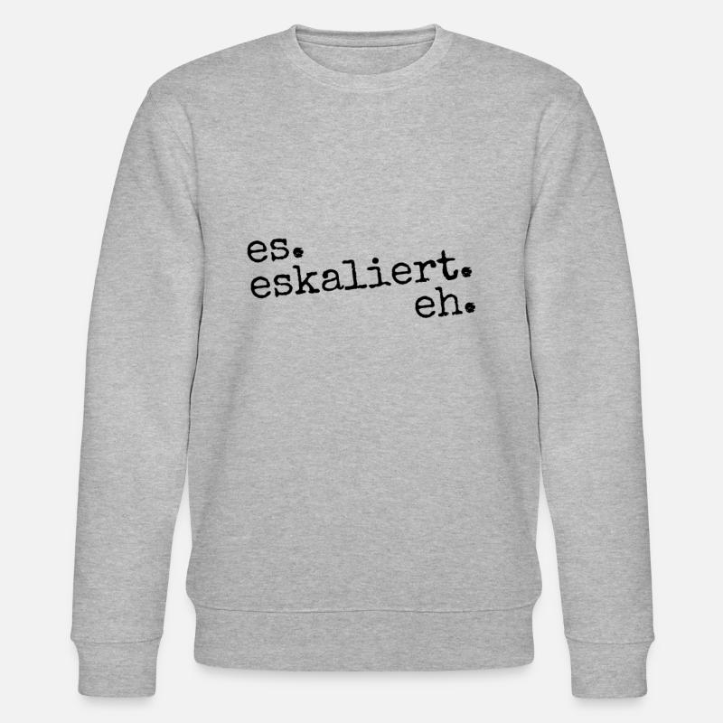 es eskaliert eh - Stanley/Stella Unisex Bio-Sweatshirt CHANGER  - Grau meliert
