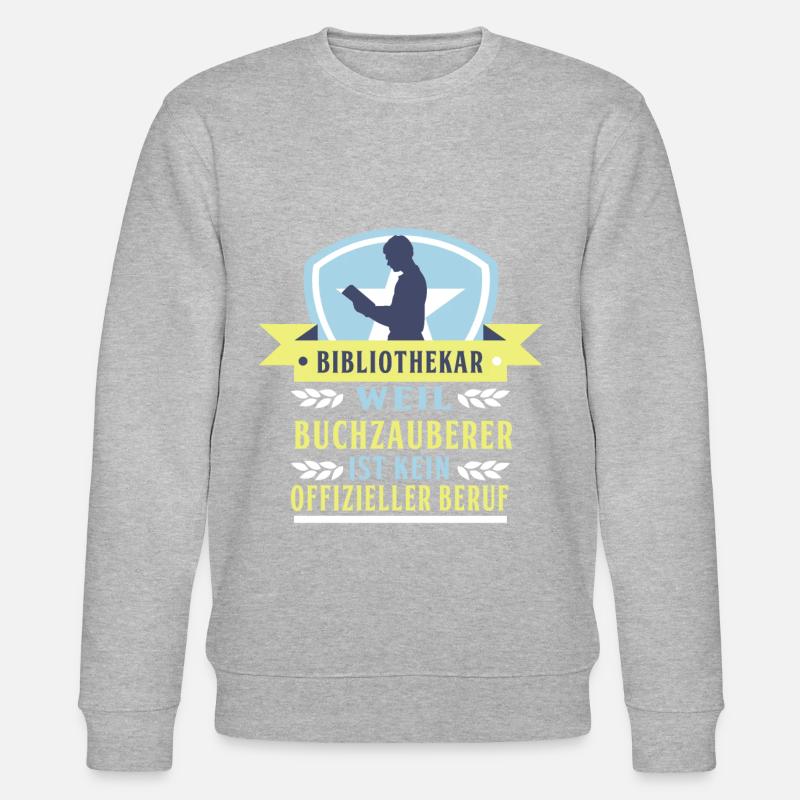 Buchzauberer - Bibliothek - Stanley/Stella Unisex Bio-Sweatshirt CHANGER  - Grau meliert