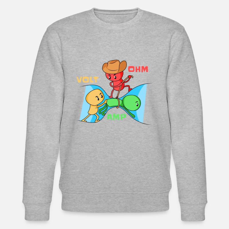 Volt Ohm Amp - Physics - Stanley/Stella CHANGER Unisex Organic Sweatshirt - heather grey