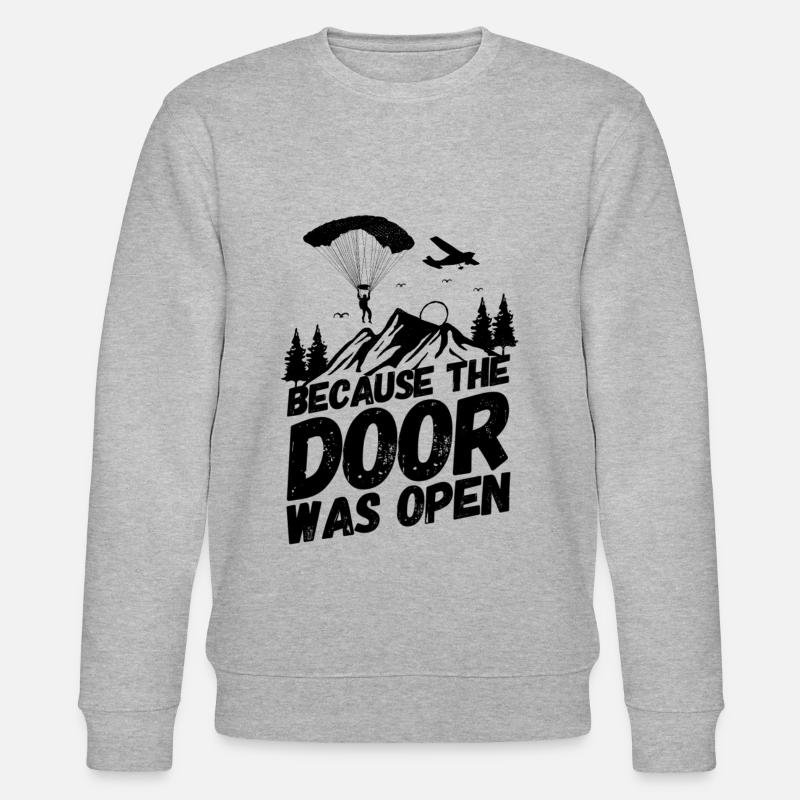 Fallschirm Skydiving Offen - Stanley/Stella Unisex Bio-Sweatshirt CHANGER  - Grau meliert