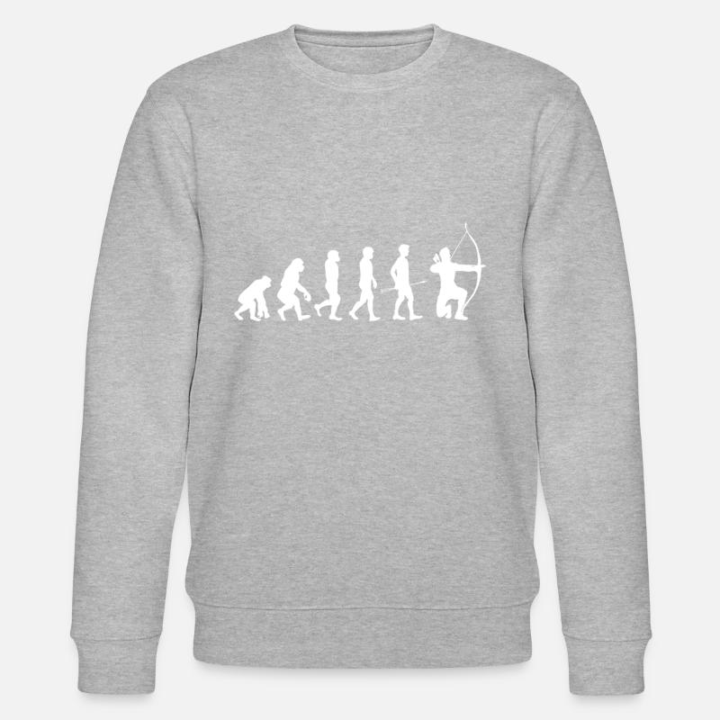 Evolution Vom Bogenschießen - Archery Evolution - Stanley/Stella Unisex Bio-Sweatshirt CHANGER  - Grau meliert