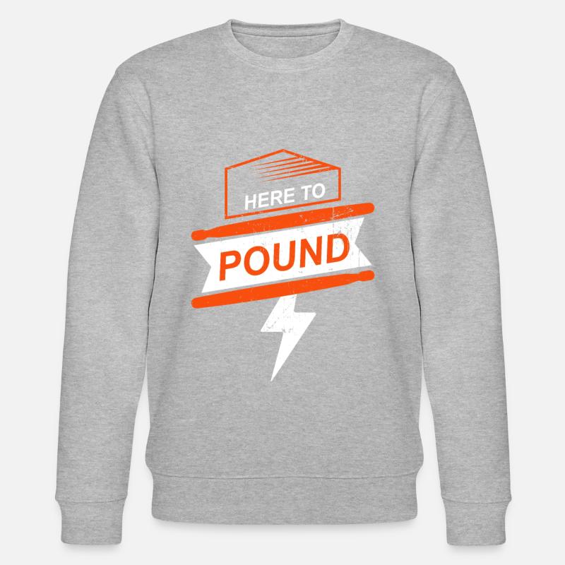 Here To Pound - Trommel - Stanley/Stella Unisex Bio-Sweatshirt CHANGER  - Grau meliert