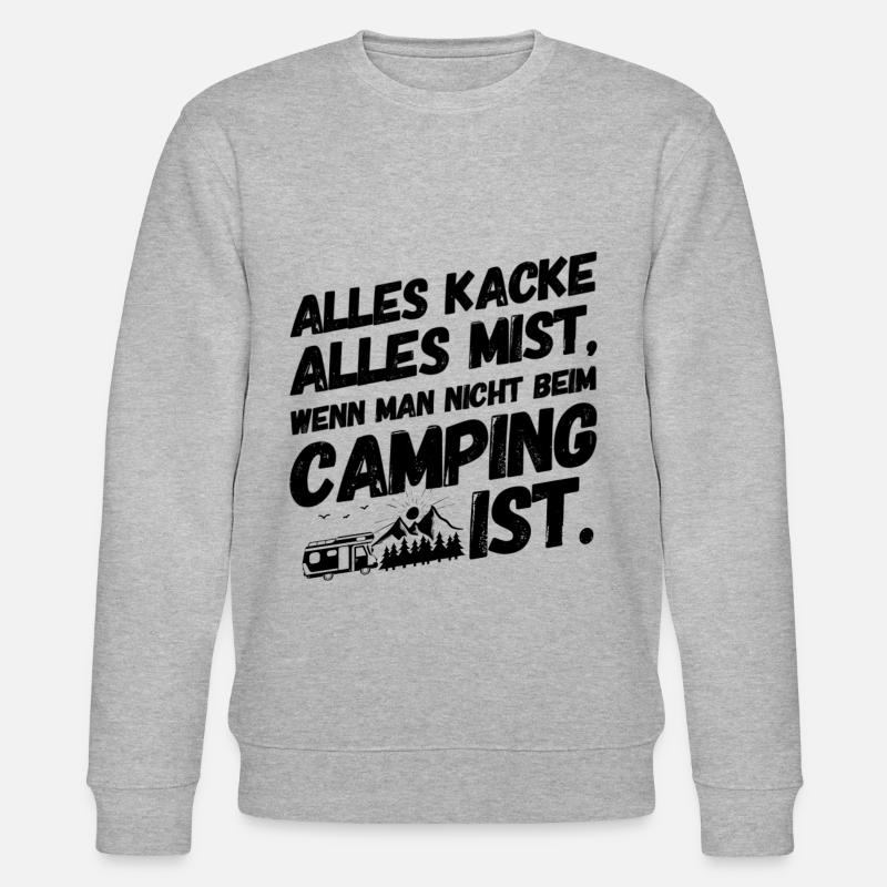 Camper Camping Campen Gedicht II - Stanley/Stella Unisex Bio-Sweatshirt CHANGER  - Grau meliert
