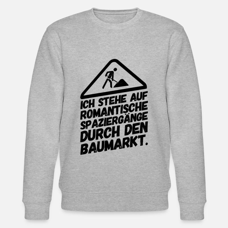 Bauarbeiter Baustelle Baumarkt - Stanley/Stella Unisex Bio-Sweatshirt CHANGER  - Grau meliert