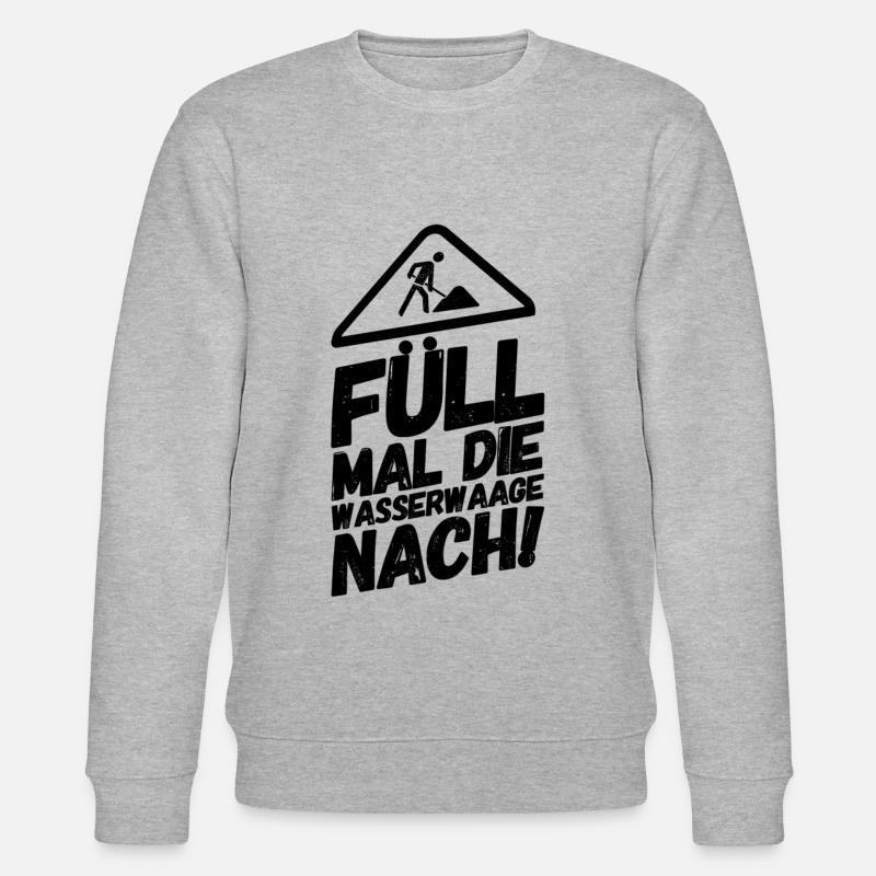 Bauarbeiter Baustelle Nachfüllen - Stanley/Stella Unisex Bio-Sweatshirt CHANGER  - Grau meliert