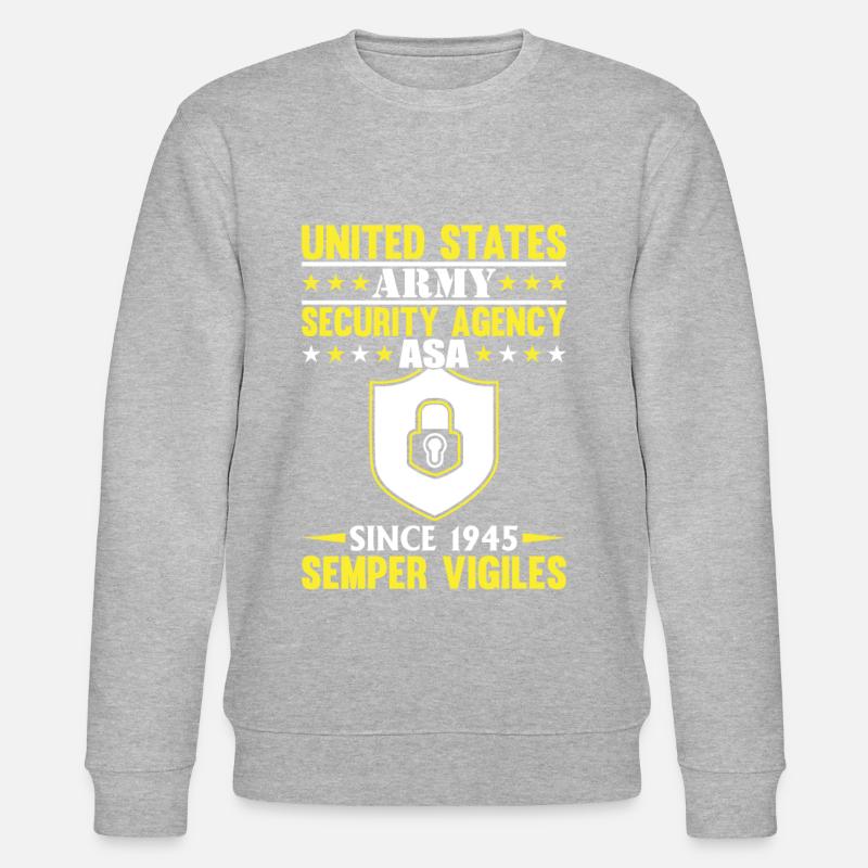 US Army Security - Stanley/Stella Unisex Bio-Sweatshirt CHANGER  - Grau meliert