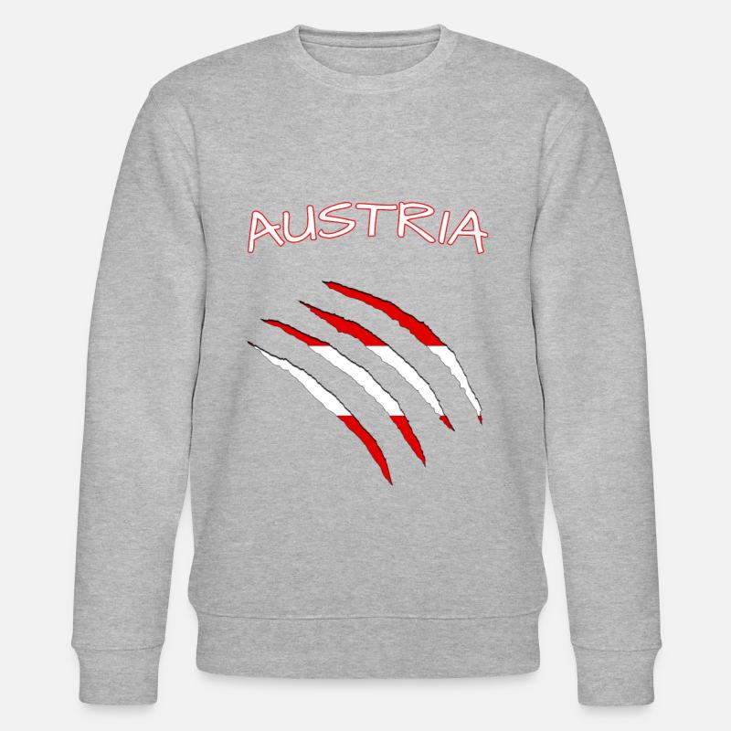 Austria Risse - Stanley/Stella Unisex Bio-Sweatshirt CHANGER  - Grau meliert