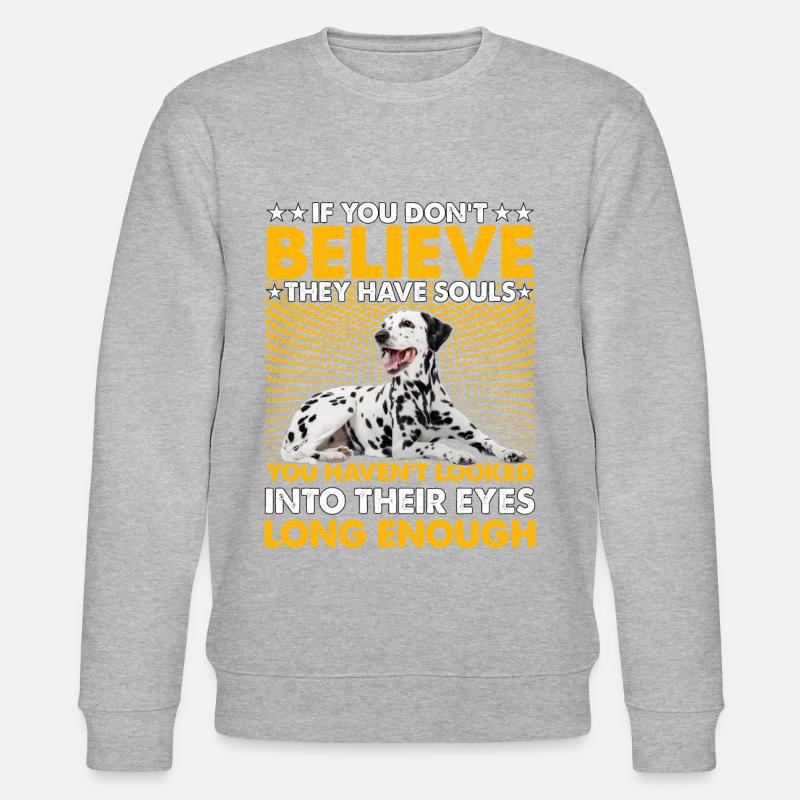 Dalmatiner Lustiger Spruch - Stanley/Stella Unisex Bio-Sweatshirt CHANGER - Grau meliert