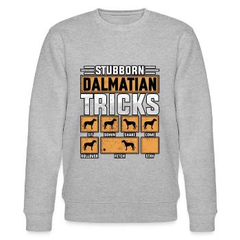 Stubborn Dalmatian Tricks - Stanley/Stella Unisex Bio-Sweatshirt CHANGER  - Grau meliert - Vorne - Nik (191cm) & Marisol (170cm)