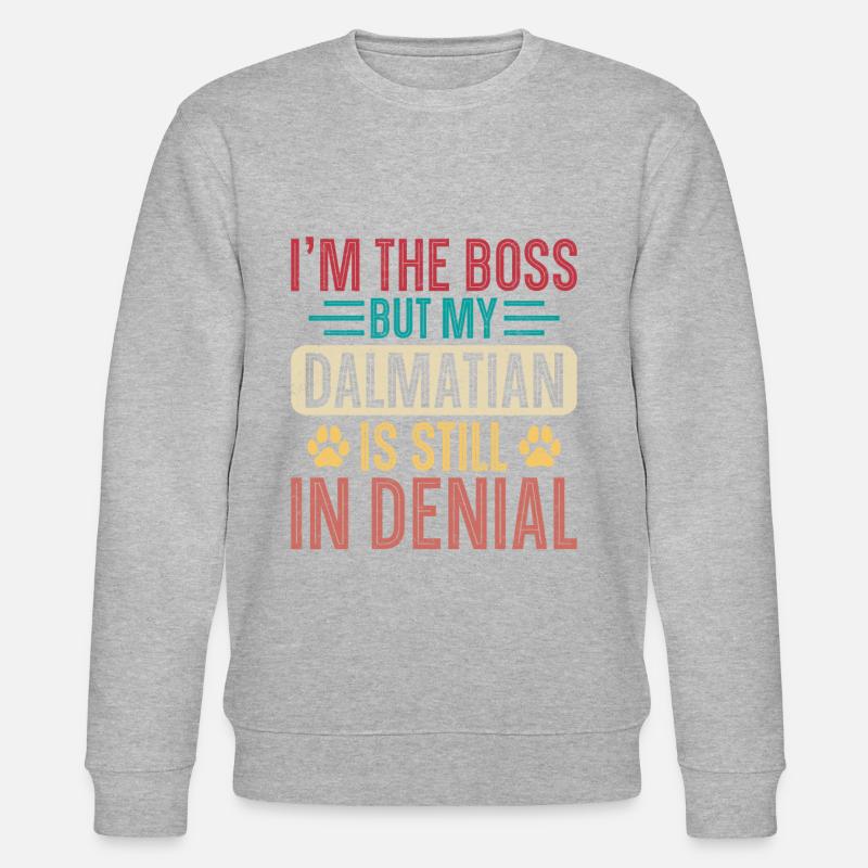Dalmatiner Lustiger Spruch - Stanley/Stella Unisex Bio-Sweatshirt CHANGER  - Grau meliert