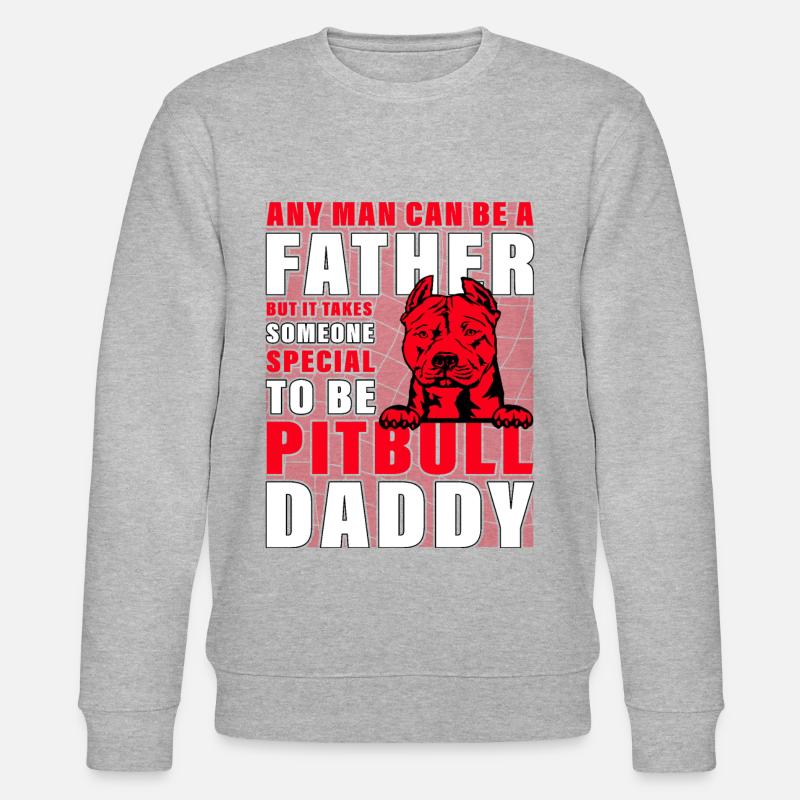Pitbull Father Daddy - Stanley/Stella Unisex Bio-Sweatshirt CHANGER  - Grau meliert
