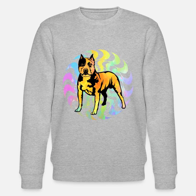 Pitbull Retro - Stanley/Stella Unisex Bio-Sweatshirt CHANGER  - Grau meliert