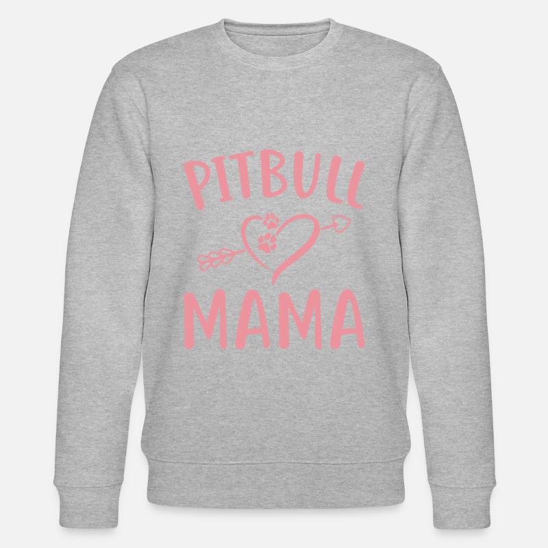 Pitbull Mama - Stanley/Stella CHANGER Unisex Organic Sweatshirt - heather grey