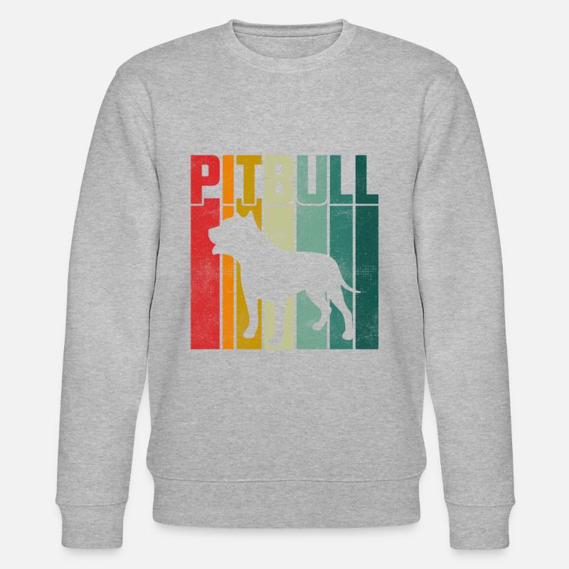 Pitbull Retro - Stanley/Stella Unisex Bio-Sweatshirt CHANGER  - Grau meliert