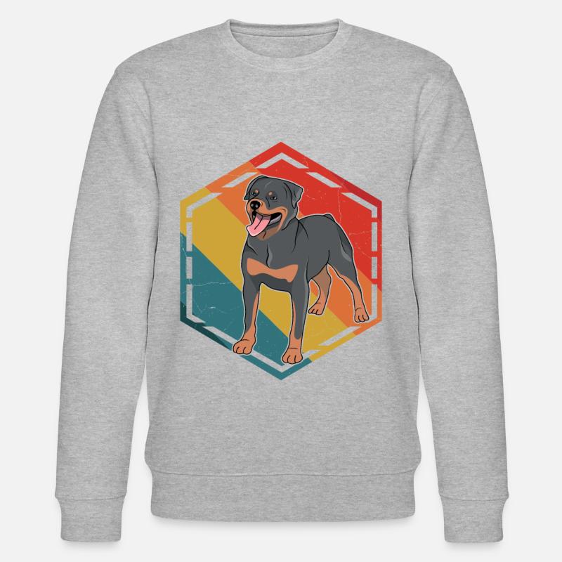 Rottweiler Retro - Stanley/Stella Unisex Bio-Sweatshirt CHANGER  - Grau meliert