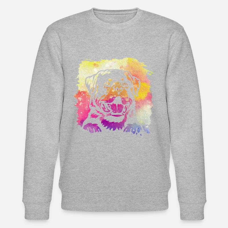 Rottweiler Retro - Stanley/Stella Unisex Bio-Sweatshirt CHANGER  - Grau meliert