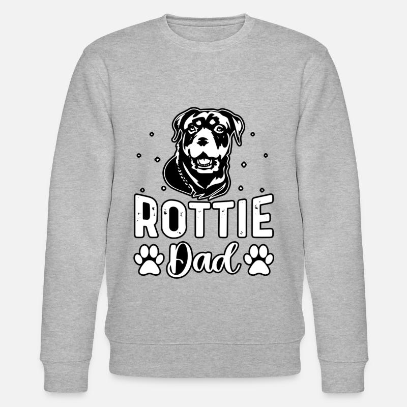 Rottie Dad - Stanley/Stella Unisex Bio-Sweatshirt CHANGER  - Grau meliert