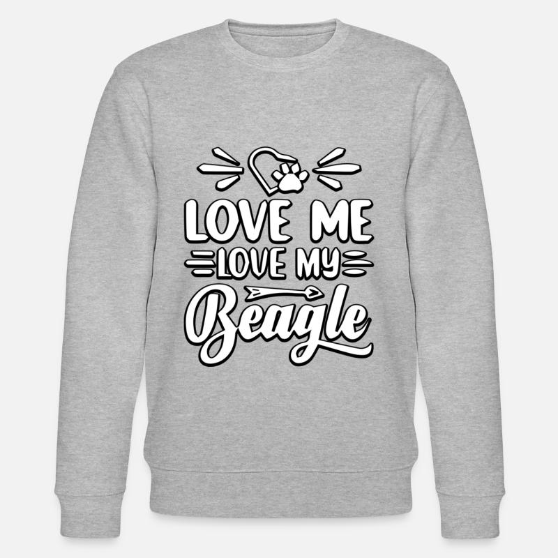 Aime-moi aime mon beagle - Sweat bio CHANGER Stanley/Stella Unisexe - gris chiné