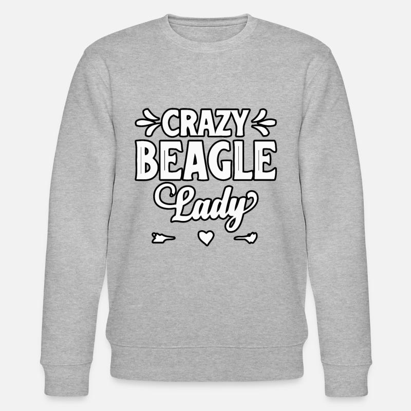 Crazy beagle lady - Stanley/Stella Unisex Bio-Sweatshirt CHANGER - Grau meliert