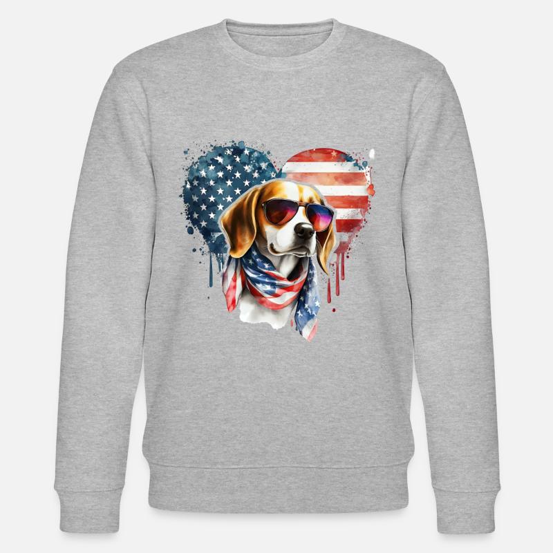Beagle - Stanley/Stella Unisex Bio-Sweatshirt CHANGER  - Grau meliert