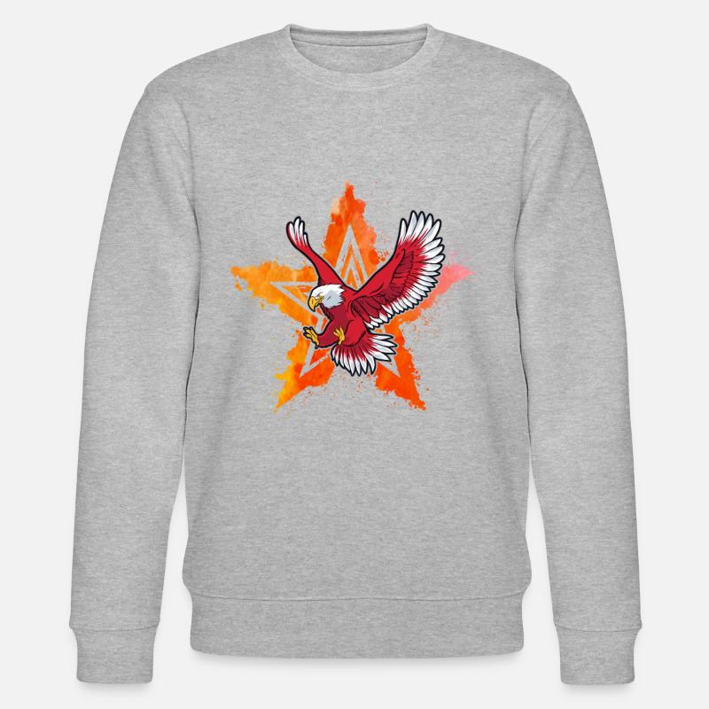 July 4 Eagle - Stanley/Stella CHANGER Unisex Organic Sweatshirt - heather grey