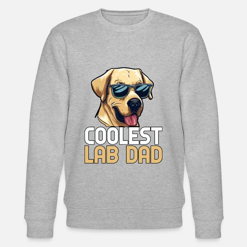 COOLEST LAB DAD - Stanley/Stella Unisex Bio-Sweatshirt CHANGER  - Grau meliert