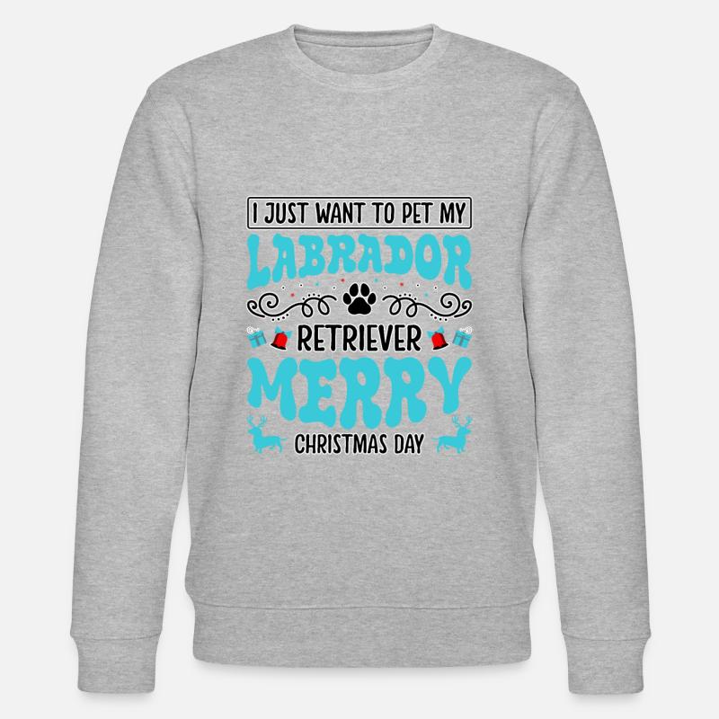 Labrador Noël Weihnachten - Sweat bio CHANGER Stanley/Stella Unisexe - gris chiné