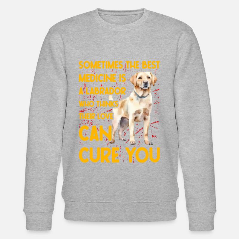 Labrador Lustiger Spruch - Stanley/Stella Unisex Bio-Sweatshirt CHANGER  - Grau meliert