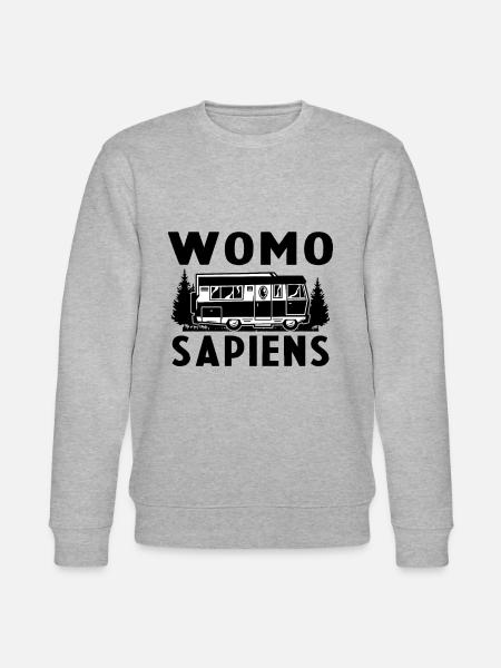 Womo Sapiens Funny Caravan - Stanley/Stella Unisex Bio-Sweatshirt CHANGER - Grau meliert