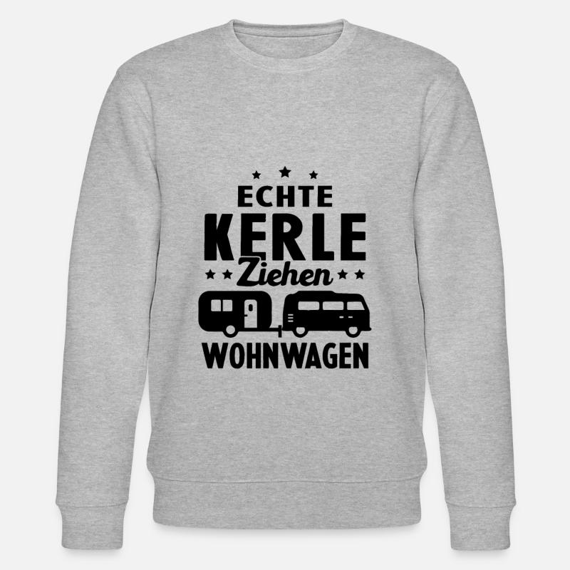 echte kerle ziehen wohnwagen - Stanley/Stella Unisex Bio-Sweatshirt CHANGER  - Grau meliert