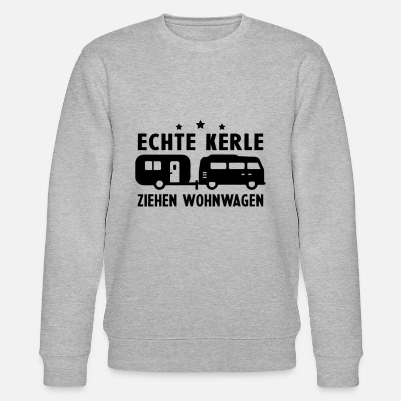 echte kerle ziehen wohnwagen - Stanley/Stella Unisex Bio-Sweatshirt CHANGER - Grau meliert