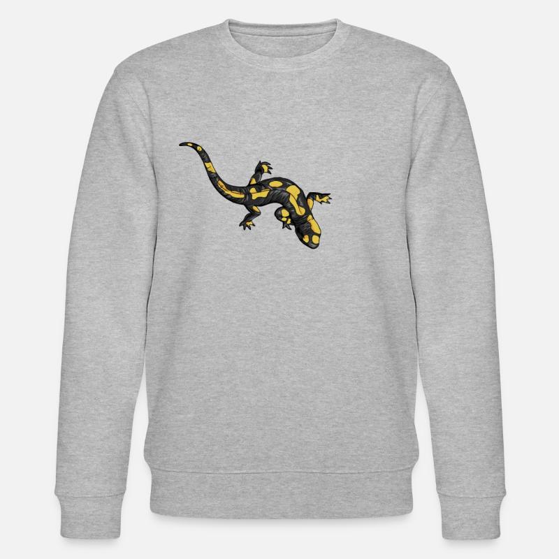 Dessin d’une salamandre de feu - Sweat bio CHANGER Stanley/Stella Unisexe - gris chiné