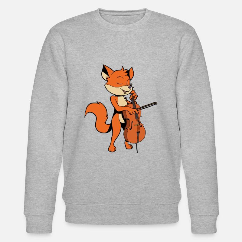 Comic Fuchs joue du violoncelle - Sweat bio CHANGER Stanley/Stella Unisexe - gris chiné