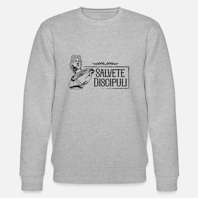 Lateinischer Spruch - Salvete Discipuli - Stanley/Stella Unisex Bio-Sweatshirt CHANGER - Grau meliert