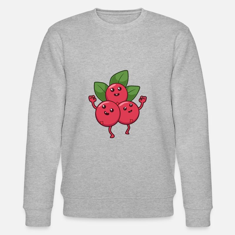 Kawaii Comic Cranberry - Stanley/Stella Unisex Bio-Sweatshirt CHANGER  - Grau meliert