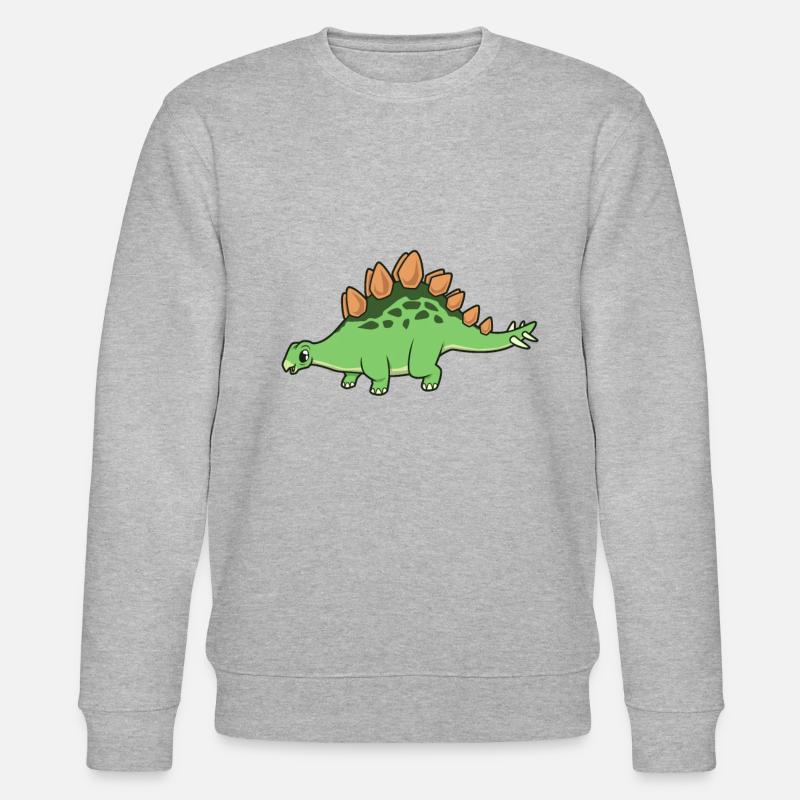Kawaii Stegosaurus - Stanley/Stella CHANGER Unisex Organic Sweatshirt - heather grey