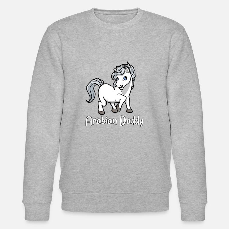 Pferdeliebhaber - Arabian Daddy - Stanley/Stella Unisex Bio-Sweatshirt CHANGER  - Grau meliert