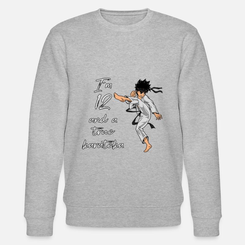 Ich bin 12 - Jungen Karate - Stanley/Stella Unisex Bio-Sweatshirt CHANGER  - Grau meliert