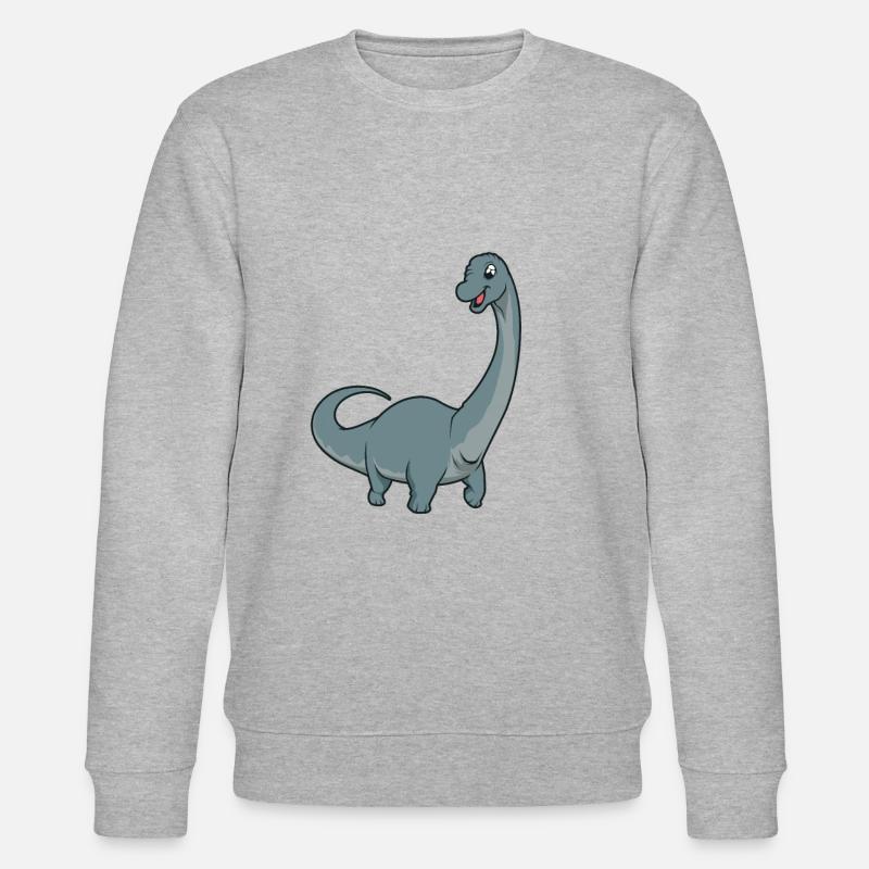 Kawaii Brachiosaurus - Stanley/Stella Unisex Bio-Sweatshirt CHANGER  - Grau meliert