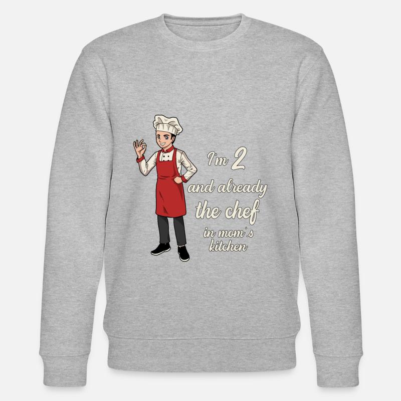 Ich bin 2 - Jungen Koch - Stanley/Stella Unisex Bio-Sweatshirt CHANGER  - Grau meliert