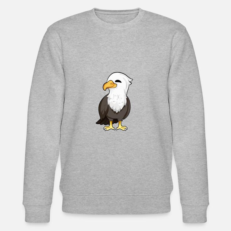 Kawaii Pygargue à queue blanche - Sweat bio CHANGER Stanley/Stella Unisexe - gris chiné