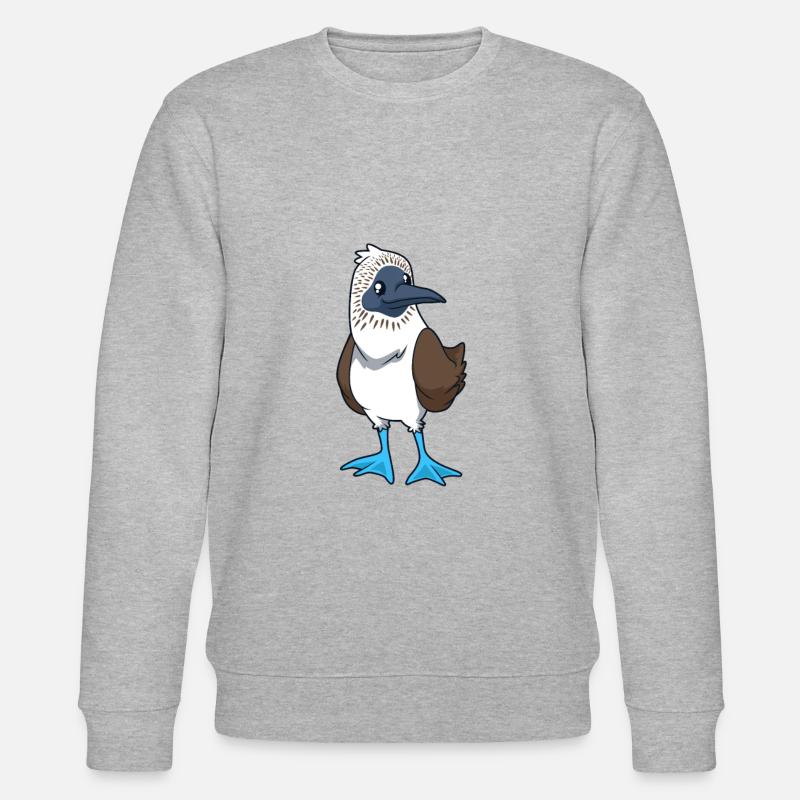Kawaii Blaufußtölpel - Stanley/Stella Unisex Bio-Sweatshirt CHANGER - Grau meliert