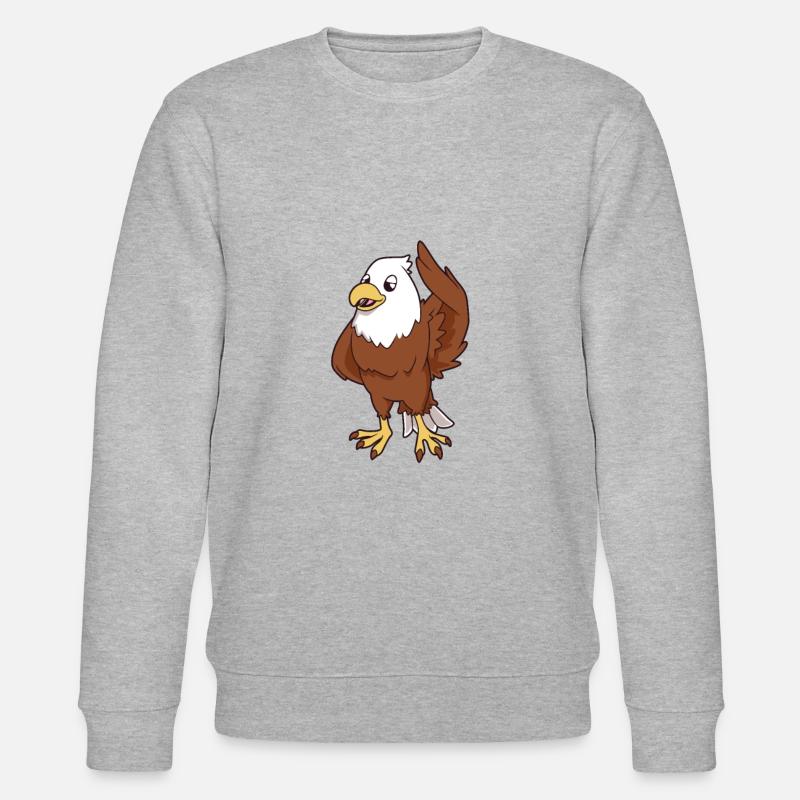 Kawaii Pygargue à queue blanche - Sweat bio CHANGER Stanley/Stella Unisexe - gris chiné