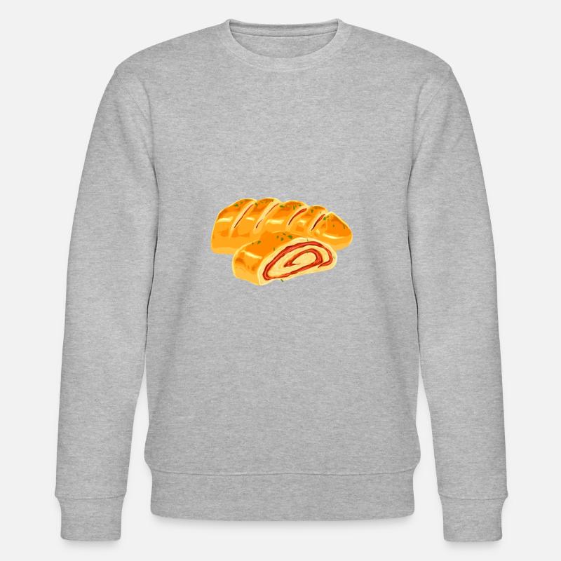 Dessin d’une pizza Stromboli - Sweat bio CHANGER Stanley/Stella Unisexe - gris chiné
