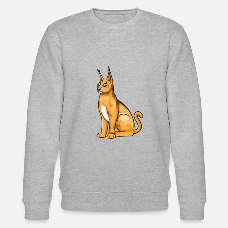 Lynx du désert de Kawaii - Sweat bio CHANGER Stanley/Stella Unisexe - gris chiné