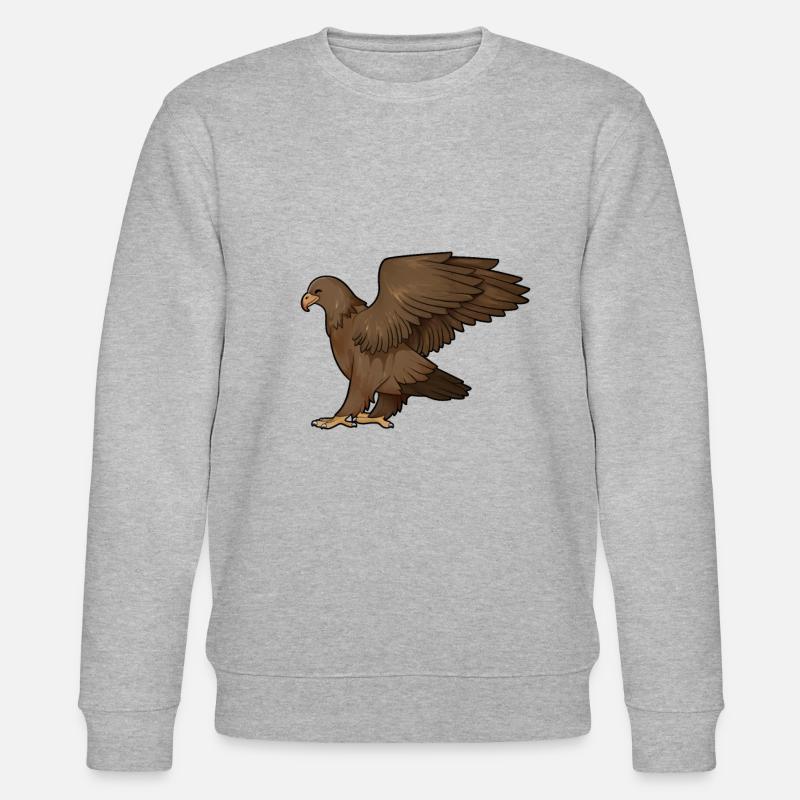 Zeichnung eines Steinadler - Stanley/Stella Unisex Bio-Sweatshirt CHANGER  - Grau meliert