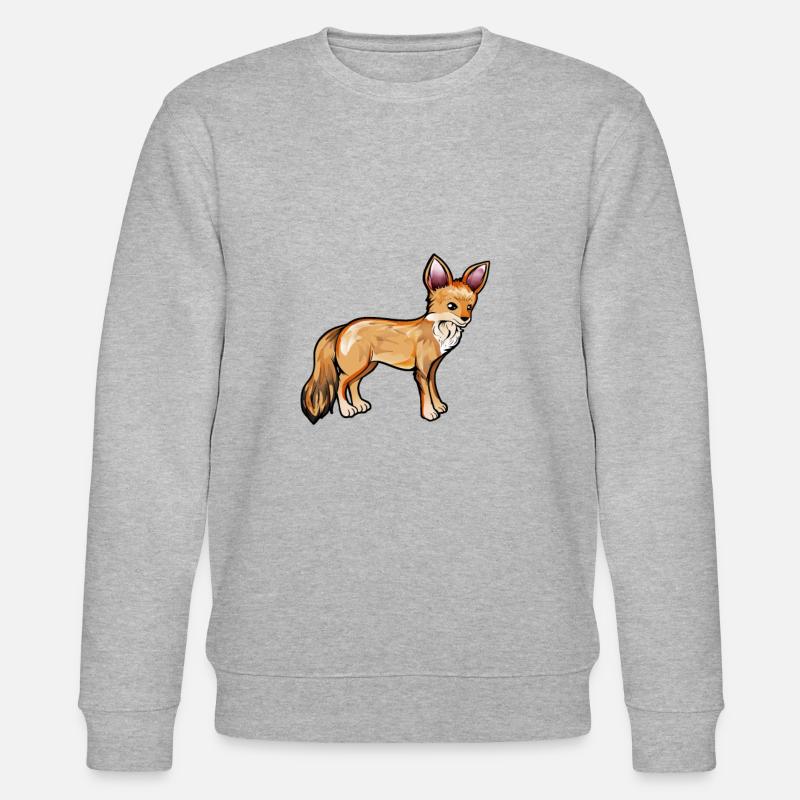 Dessin d’un renard du Cap - Sweat bio CHANGER Stanley/Stella Unisexe - gris chiné