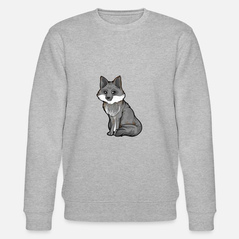 Dessin d’un renard gris - Sweat bio CHANGER Stanley/Stella Unisexe - gris chiné