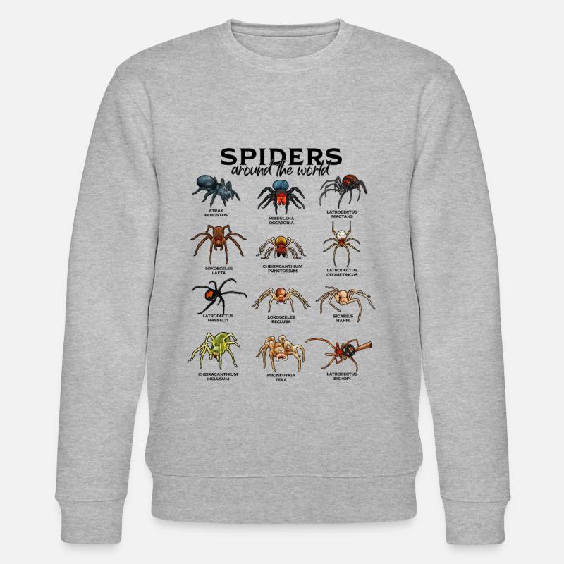 Araignées dans le monde - Araignées - Sweat bio CHANGER Stanley/Stella Unisexe - gris chiné