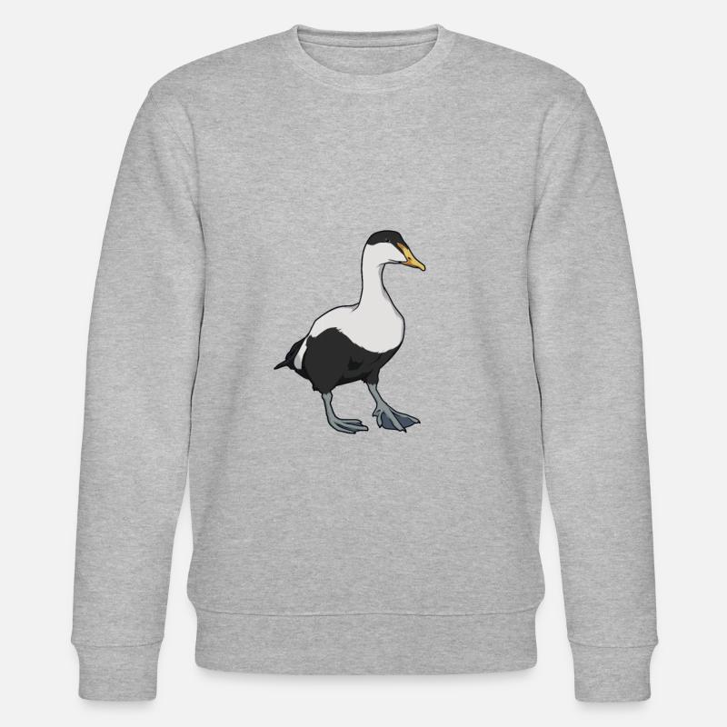 Dessin d’un eider - Sweat bio CHANGER Stanley/Stella Unisexe - gris chiné